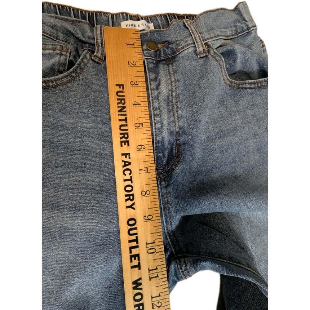FIRE & RAIN Wide Leg Jeans Womens Size 9 Denim High Rise Stretch Medium Wash - Picture 5 of 15
